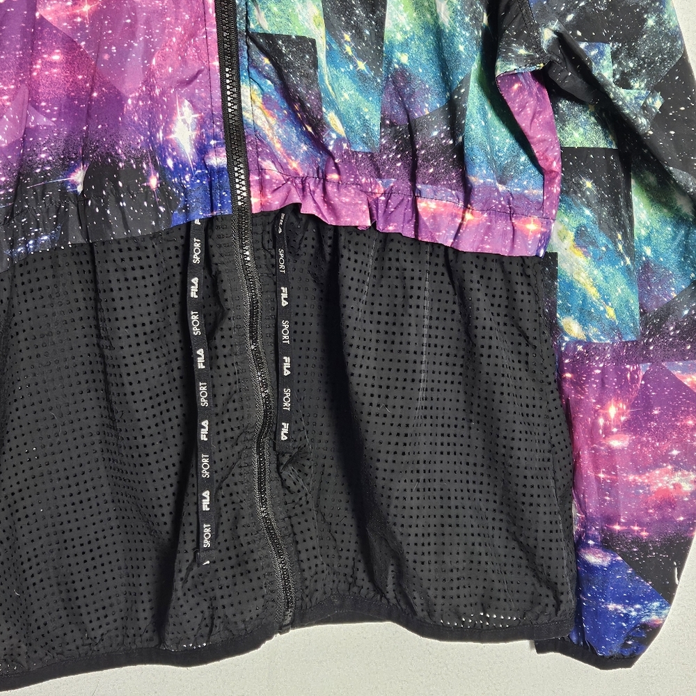 FILA Sport Galaxy Windbreaker with Mesh Bottom Size Large *zipper is broken - Picture 4 of 16